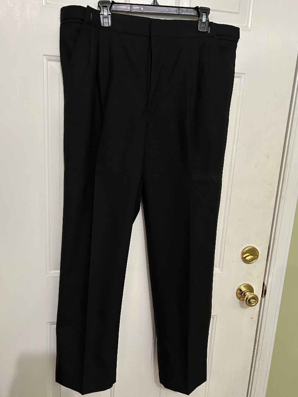 Ing Loro Piana & C., 36-7-8, black, pleated tuxedo pants